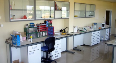Mesa mural de laboratorio.